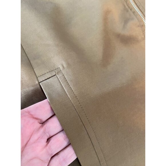 Massimo Dutti Brown Sleeveless Vest Jacket With Asymmetrical Zip Closure Small - Picture 6 of 9